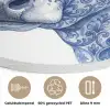 Illustratie - Koe - Blauw Akoestische PET Vilt - Rond klein -closeup_NL