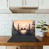 Beren - Bomen - Landschap - Zonsondergang keuken achterwand spatscherm klein -sfeer2