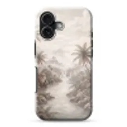 Jungle - Watervallen - Tropisch - Illustratie Toughcase MagSafe Apple iPhone 17 klein -3d