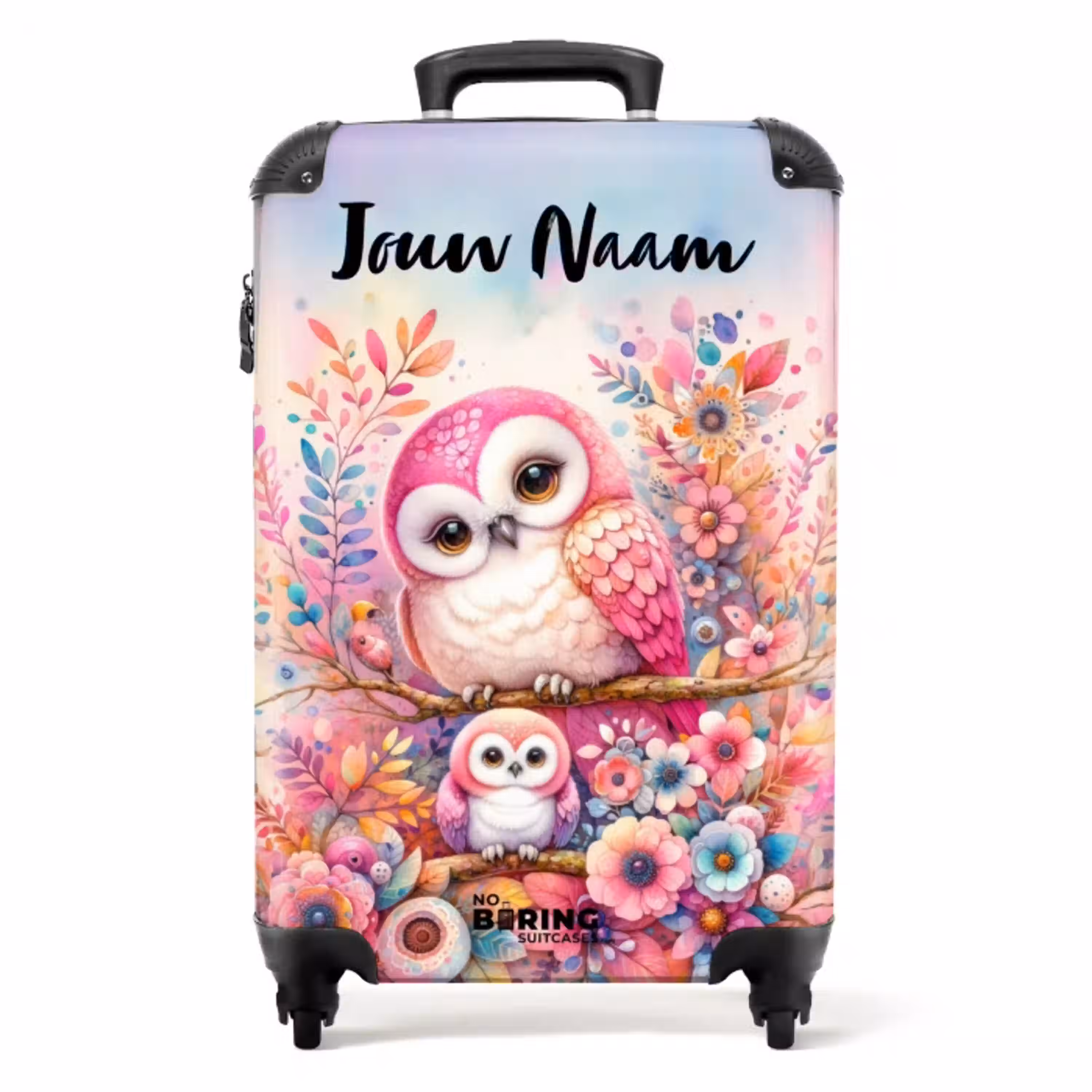 Roze Robijn NBS - Handbagage koffer - Kinderen Unisex middel -productfoto_recht