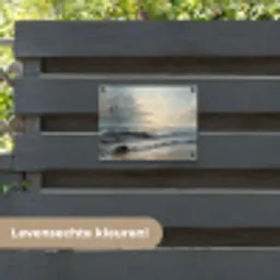 Strand - Zee - Zonsondergang tuinposter los doek klein -sfeer3