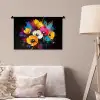 Bloemen - Kleurrijk - Graffiti - Modern - Boeket Wandkleed katoen klein -sfeer4