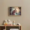 Paard - Bloemen - Vlinders Light Box met batterij (Wandlamp kind) middel -sfeer2_kind