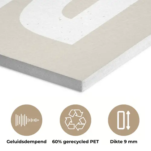 Beer - Japandi - Beige - Decoratie PET vilt klein -closeup_NL