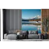 Landschap - Winter - Meer - Bergen - Uitzicht - IJs fotobehang vinyl groot -bank