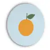 Fruit - Sinaasappel - Oranje Akoestische PET Vilt - Rond klein -3d