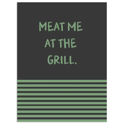 Quote - Groen - Grill - Zomer poster papier klein -3d