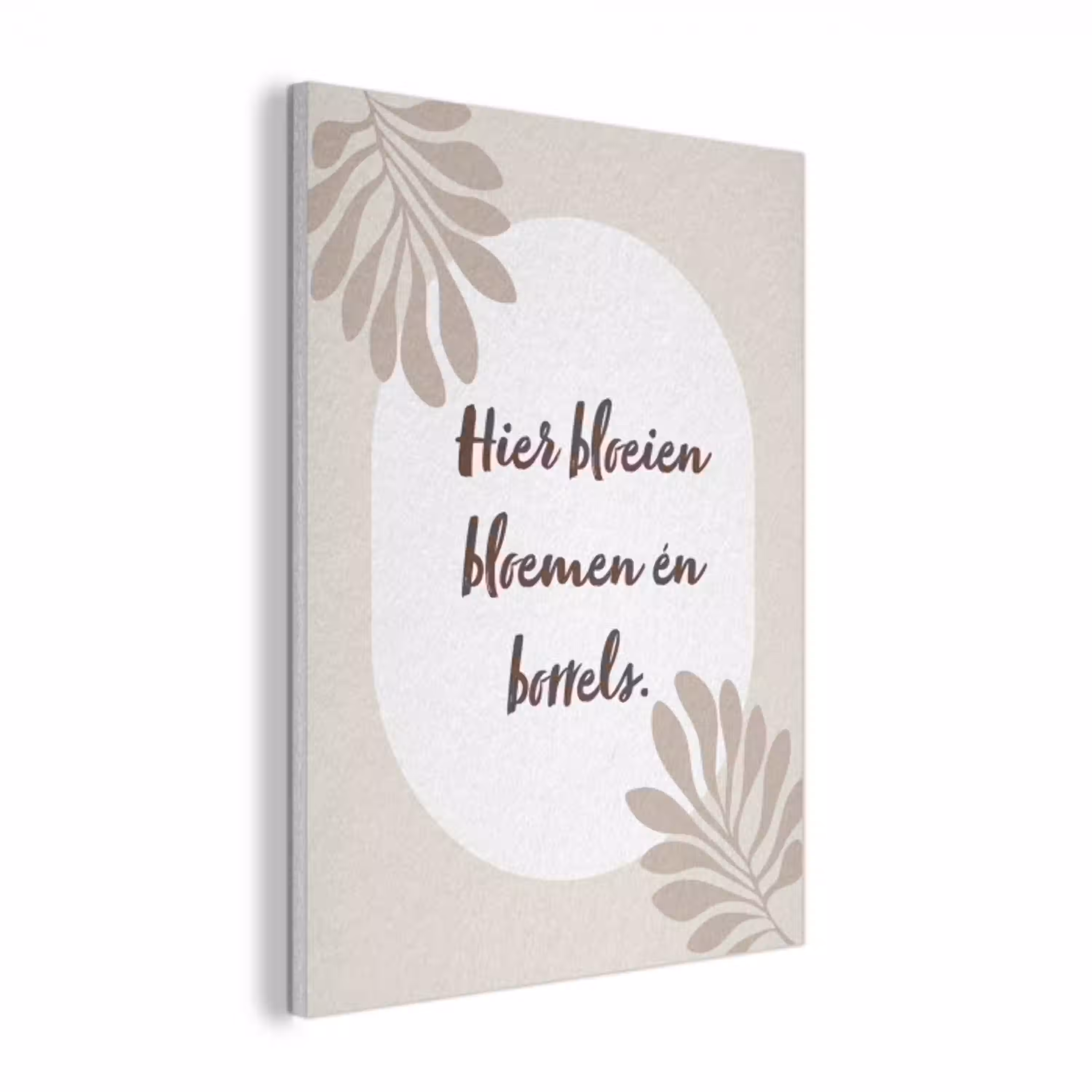 Bloemen - Quote - Zomer - Beige PET vilt klein -3d