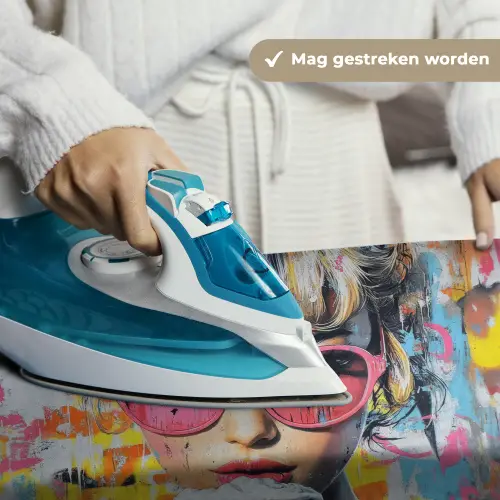 Expressief - Milkshake - Vrouw - Felle kleuren Wandkleed katoen klein -sfeer9