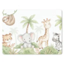 Dieren - Jungle - Pastel muismat rubber klein -3d