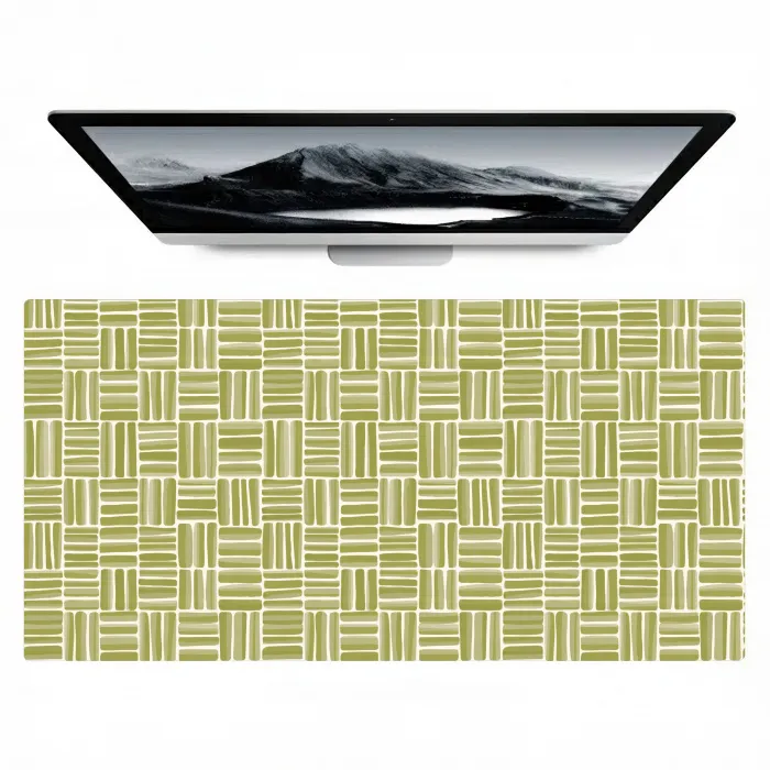 Vlecht - Patroon - Groen Muismat XXL klein 681 -zzz3d