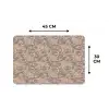 Oosters - Bloemen - Beige - Grijs Placemat vinyl groot 368 -specs