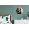 Het melkmeisje - Schilderij van Johannes Vermeer Wandcirkel aluminium klein -slaapkamer