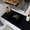 Gipskruid - Bloemetjes - Wit - Minimalistisch Inductie beschemer met haakjes middel -sfeer1