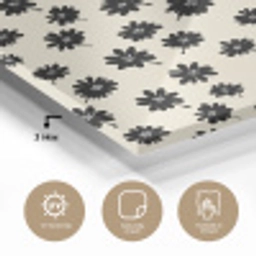 Madeliefjes - Grafisch - Zwart - Beige plexiglas 5mm klein 11 -sfeer2