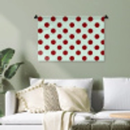Polka - Dots - Rood Wandkleed katoen klein 269 -sfeer7