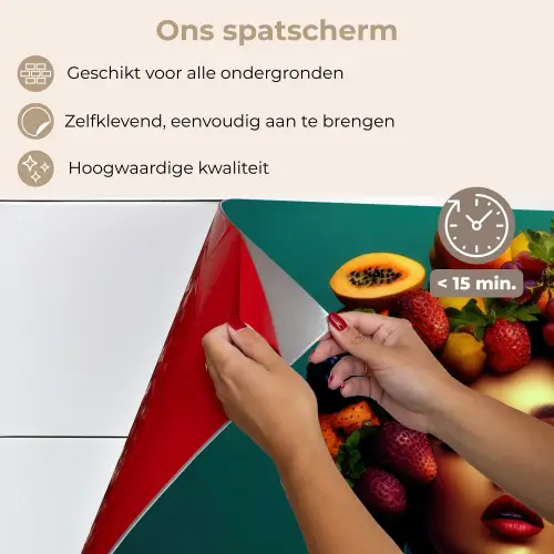 Vrouw - Hoodtooi - Tropisch - Fruit - Druiven keuken achterwand spatscherm klein -spatscherm_NL