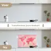 Wereldkaart - Roze - Vaag keuken achterwand spatscherm klein -voor_na_NL