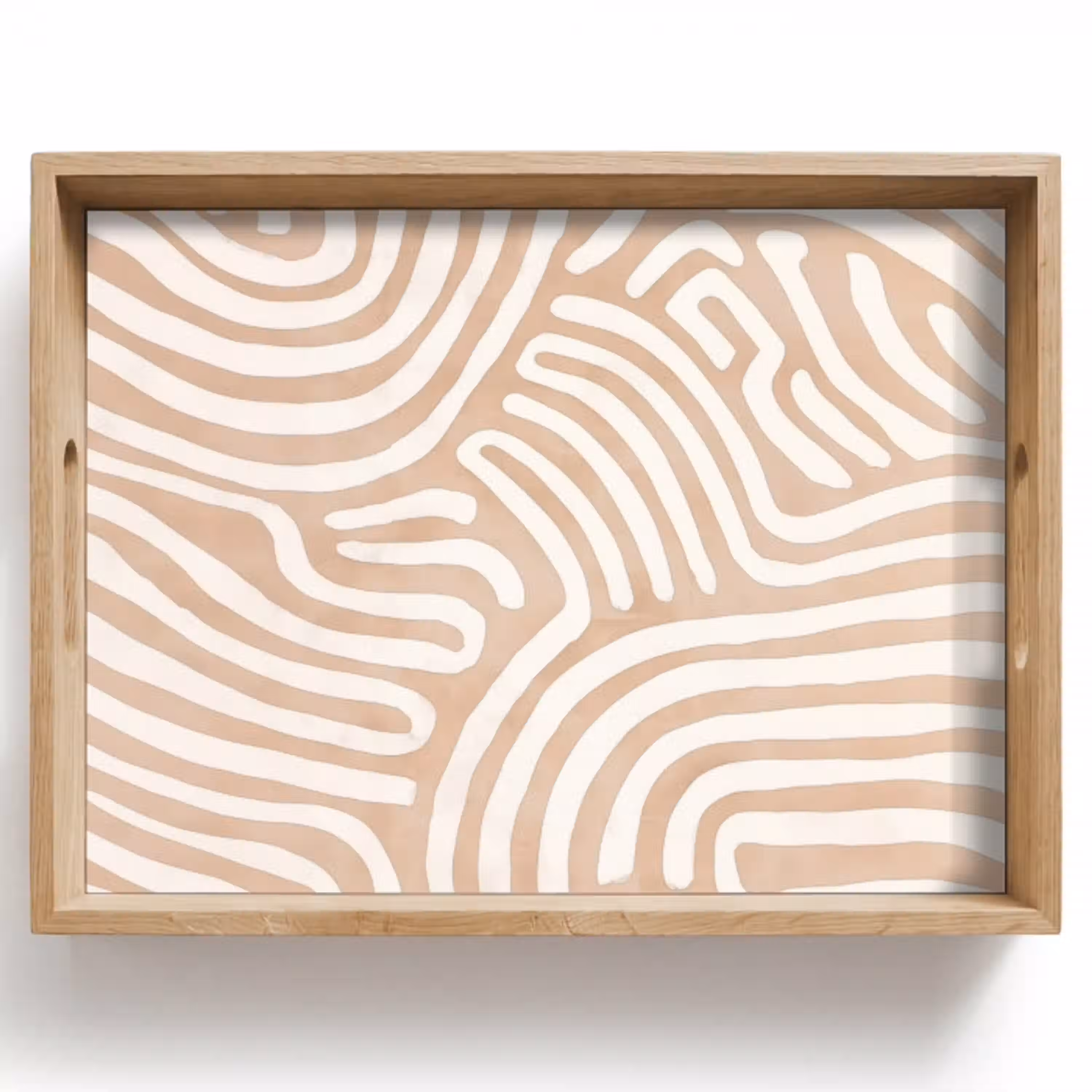 Beige - Aardspatroon Dienblad Rechthoek middel -z3d_shopping