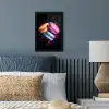 Macarons - Dessert - Graffiti - Kleurrijk - Roze - Blauw - Geel fotolijst zwart zonder passe partout klein -sfeer3