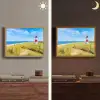 Vuurtoren - Duinen - Strand - Zee - Zomer Light Box met batterij (Wandlamp) middel -sfeer3