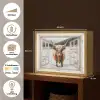 Schotse Hooglander - Winterlandschap - Landelijk - Bergen - Doorkijk Light Box met batterij (Wandlamp) middel -USP_websiteoverzichtNL