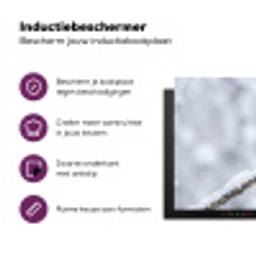 Vogeltje - Sneeuw - Tak - Winter - Zacht Inductie beschermer vinyl 3mm klein -zzzzzzz-cc-usp