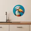 Tucan - Papegaai - Vogel - Koksmuts KitchenYeah - Keuken - Wandcirkel Forex klein -sfeer3