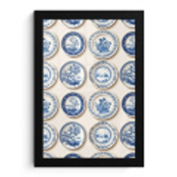 Borden - Bomen - Planten - Blauw fotolijst zwart zonder passe partout klein 224 -3d