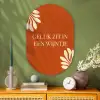 Oranje - Wijntje - Quote Wandcirkel Ovaal Glas middel -sfeer2