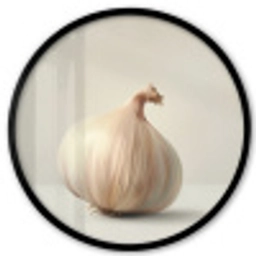 Knoflook - Natuurlijk - Beige Fotolijst rond zonder passe partout klein -3d
