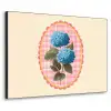 Bloemen - Blauw - Lijst - Bladeren Textielframe - compleet frame klein -3d