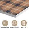 Plaid - Patroon - Vierkant - Bruin PET vilt klein 837 -closeup_NL