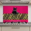 Kat - Baas - Roze - Tijgerprint keuken achterwand spatscherm klein -3d_website