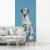Dalmatiër - Zonnebril - Blauw fotobehang vinyl groot -woonkamer