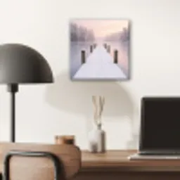 Steiger - Meer - Mist - Winter - Serene aluminium wit klein -sfeer5