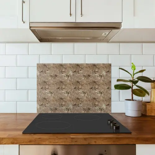 Beige - Graniet - Ruw keuken achterwand spatscherm klein 900 -sfeer2