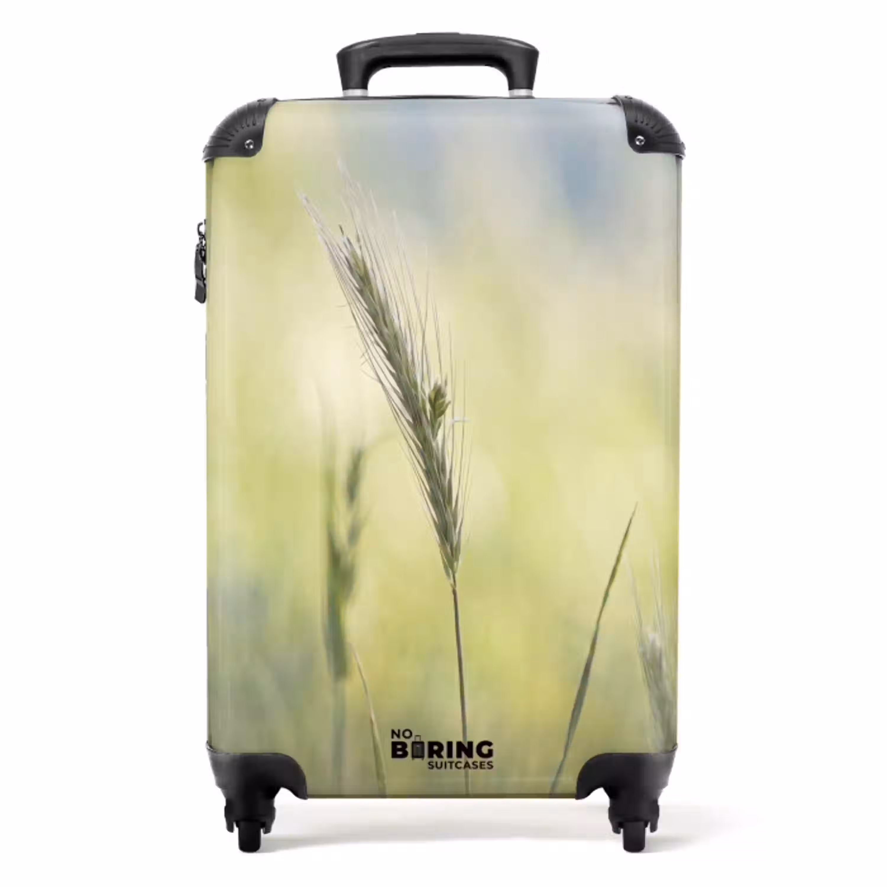 Graan - Aar - Natuur - Groen - Detail NBS - Handbagage koffer - Volwassenen Unisex middel -productfoto_recht