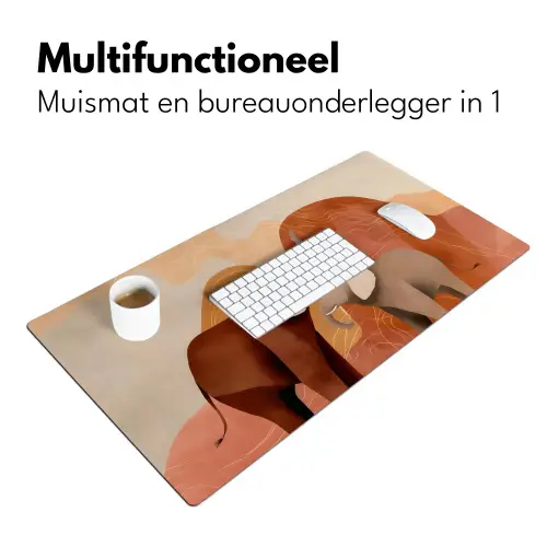 Olifanten - Oranje - Abstract Muismat XXL klein -sfeer4