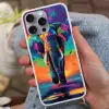 Olifant - Kleurrijk - Lucht - Abstract Hoesje iPhone 16 Pro Max met koord klein -sfeer3