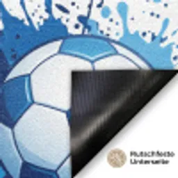 Voetballen - Verf - Sport - Blauw Deurmat klein -antislip_DE