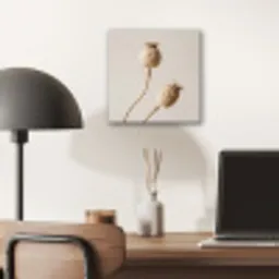 Papaverbollen - Droogbloemen - Minimalistisch - Beige - Rustig aluminium wit klein -sfeer5