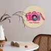 Camera - Memories - Roze - Geschilderd Akoestische PET Vilt - Rond klein -sfeer3