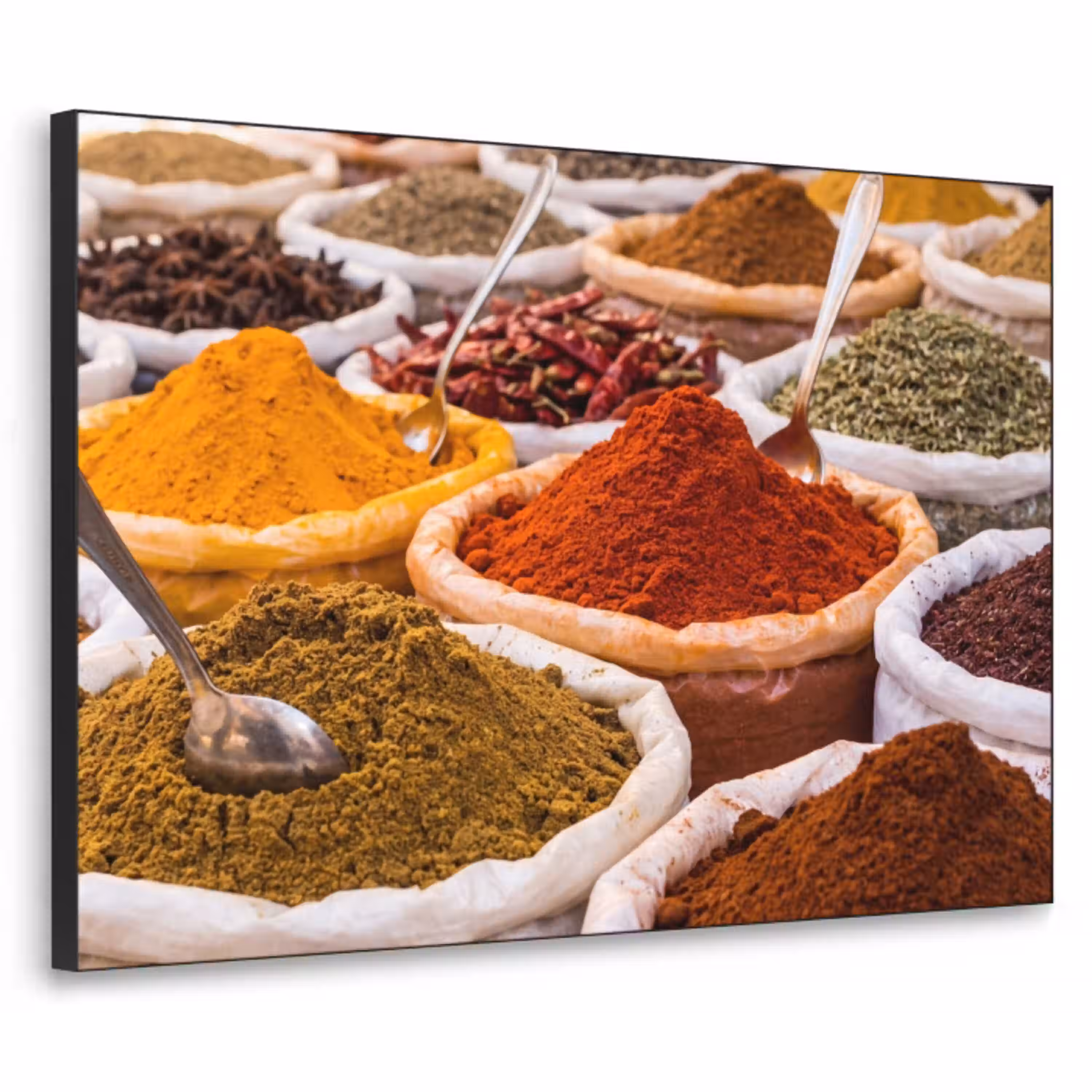 Kruiden - Markt - Eten Textielframe zwart klein -3d