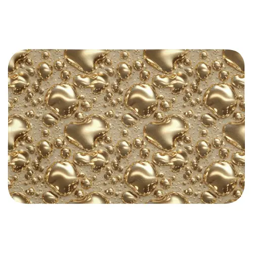 Druppels - Organisch - Goud Badmat klein 997 -3d