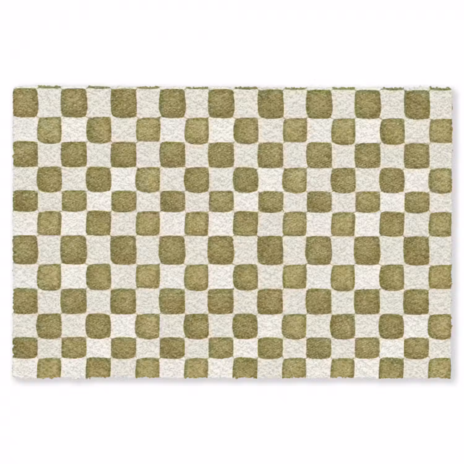 Vloerkleed - Schaak - Patroon - Groen