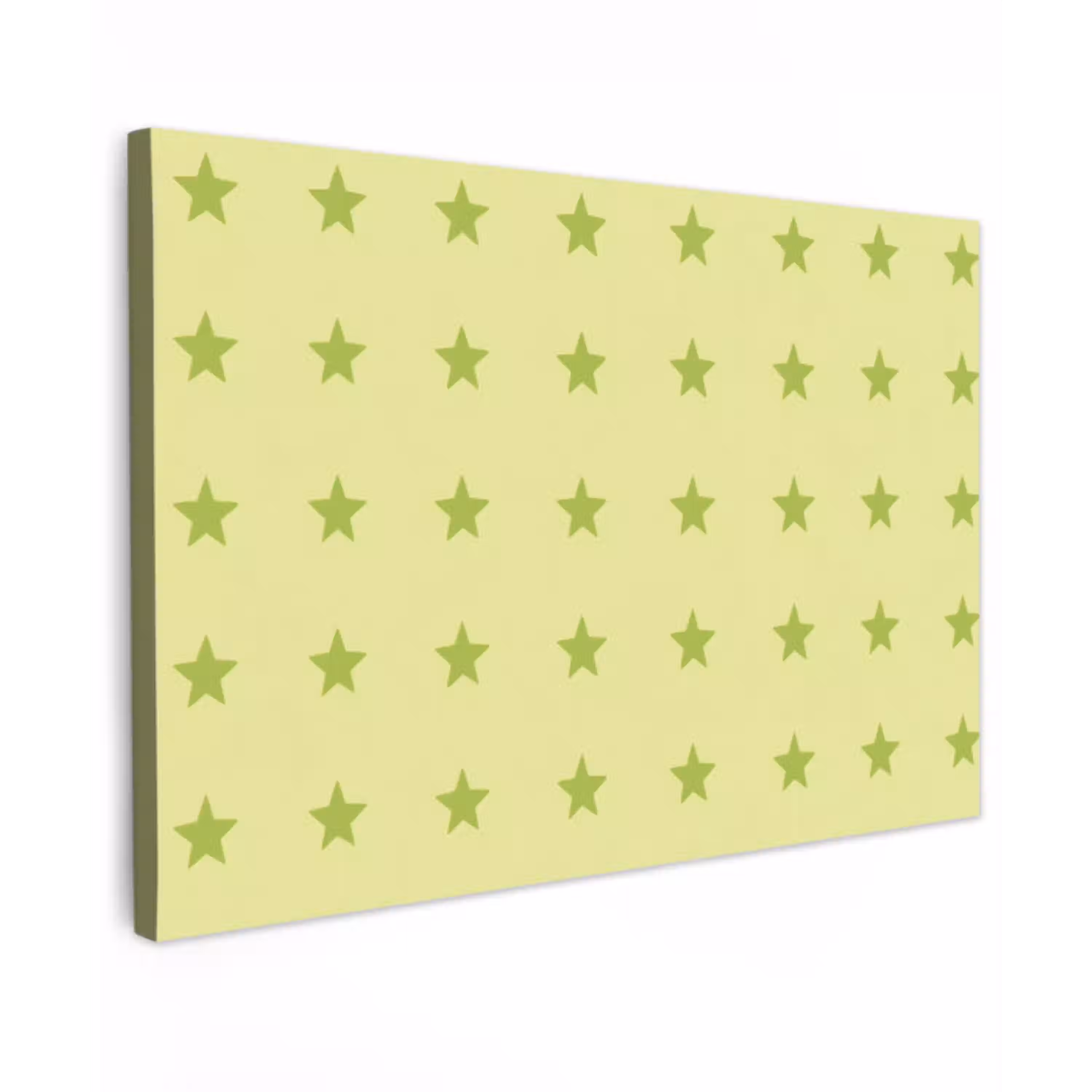 Sterren - Patroon - Groen Tuinposter op houten frame 2 cm dik klein 845 -3d