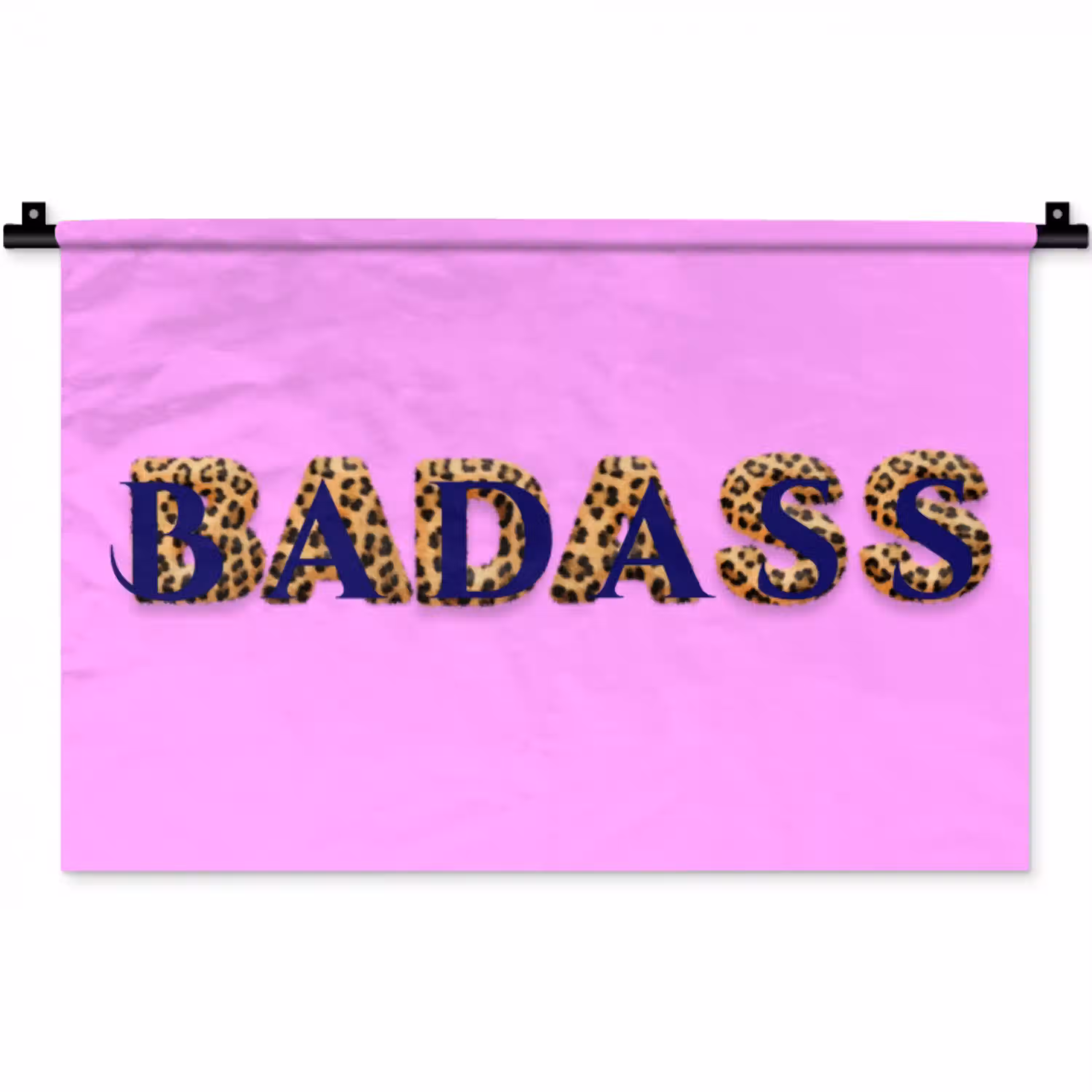 Felroze - Badass - Panterprint - Schaduw Wandkleed katoen klein -zz3d