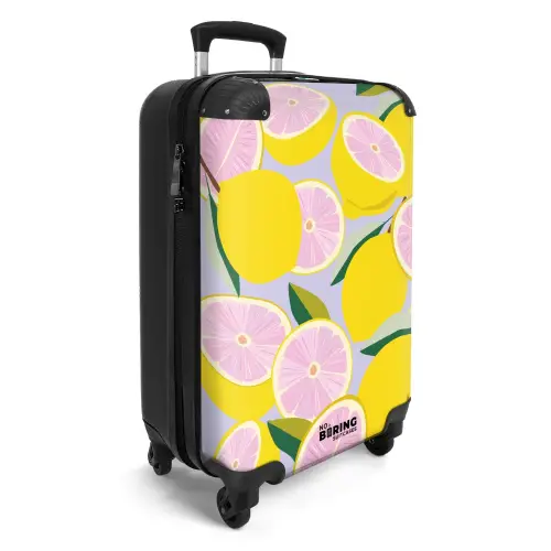 Summer memories - Citroenen op een lila achtergrond NBS - Handbagage koffer - Kinderen Unisex middel -productfoto_3d
