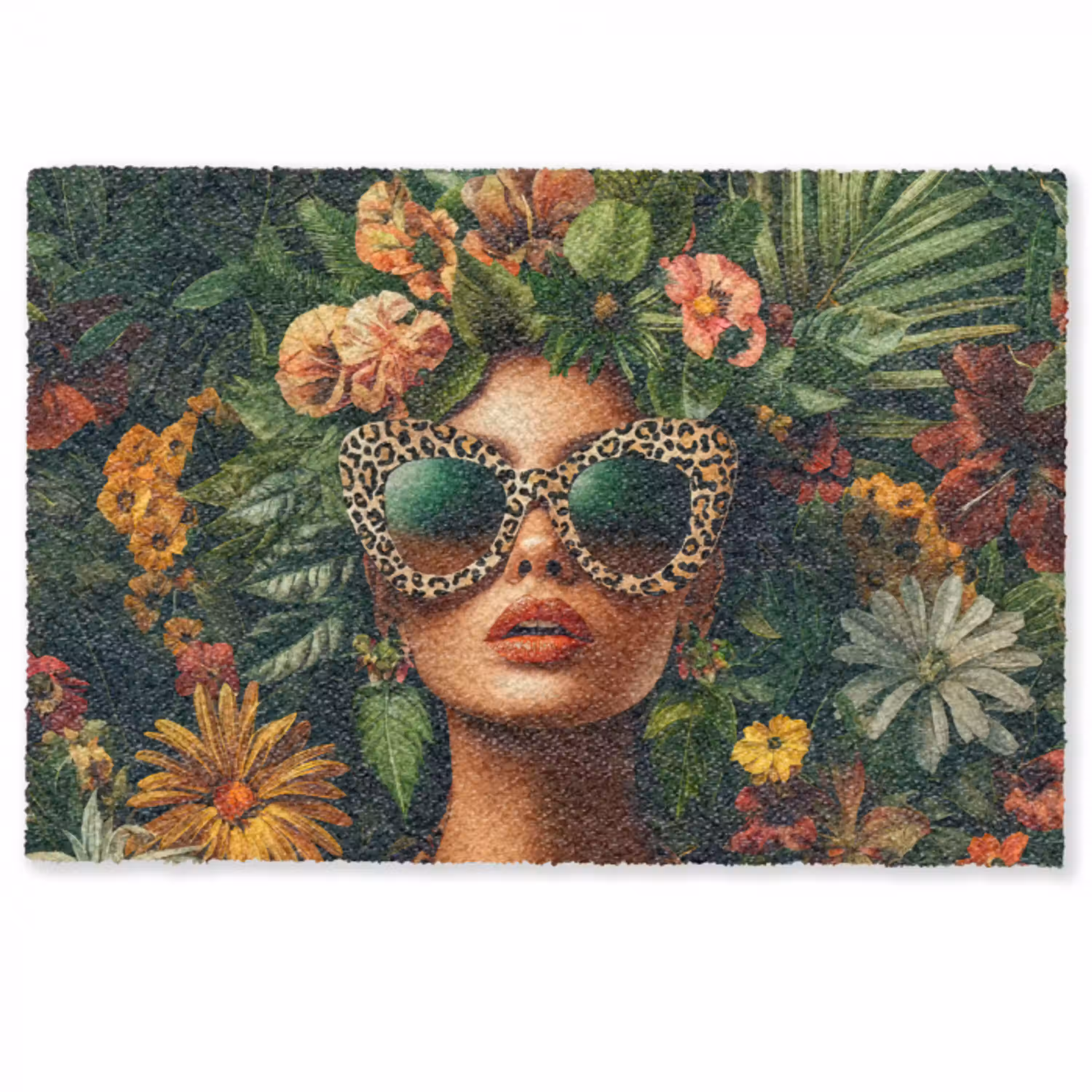 Vrouw - Panterprint - Jungle - Natuur - Luxe Deurmat klein -zkaufland3d